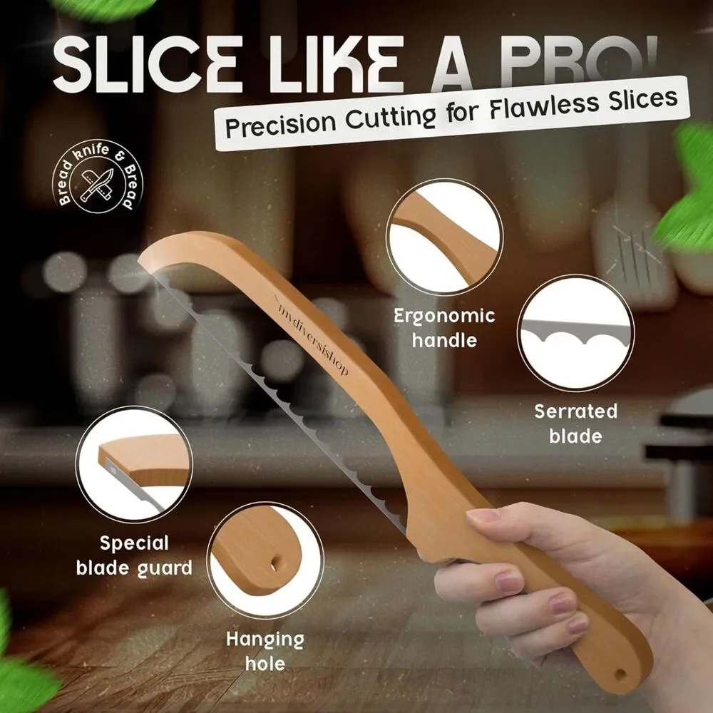 Bread Knife – Premium Bread Slicer for Homemade Brea - Picture 4 of 9